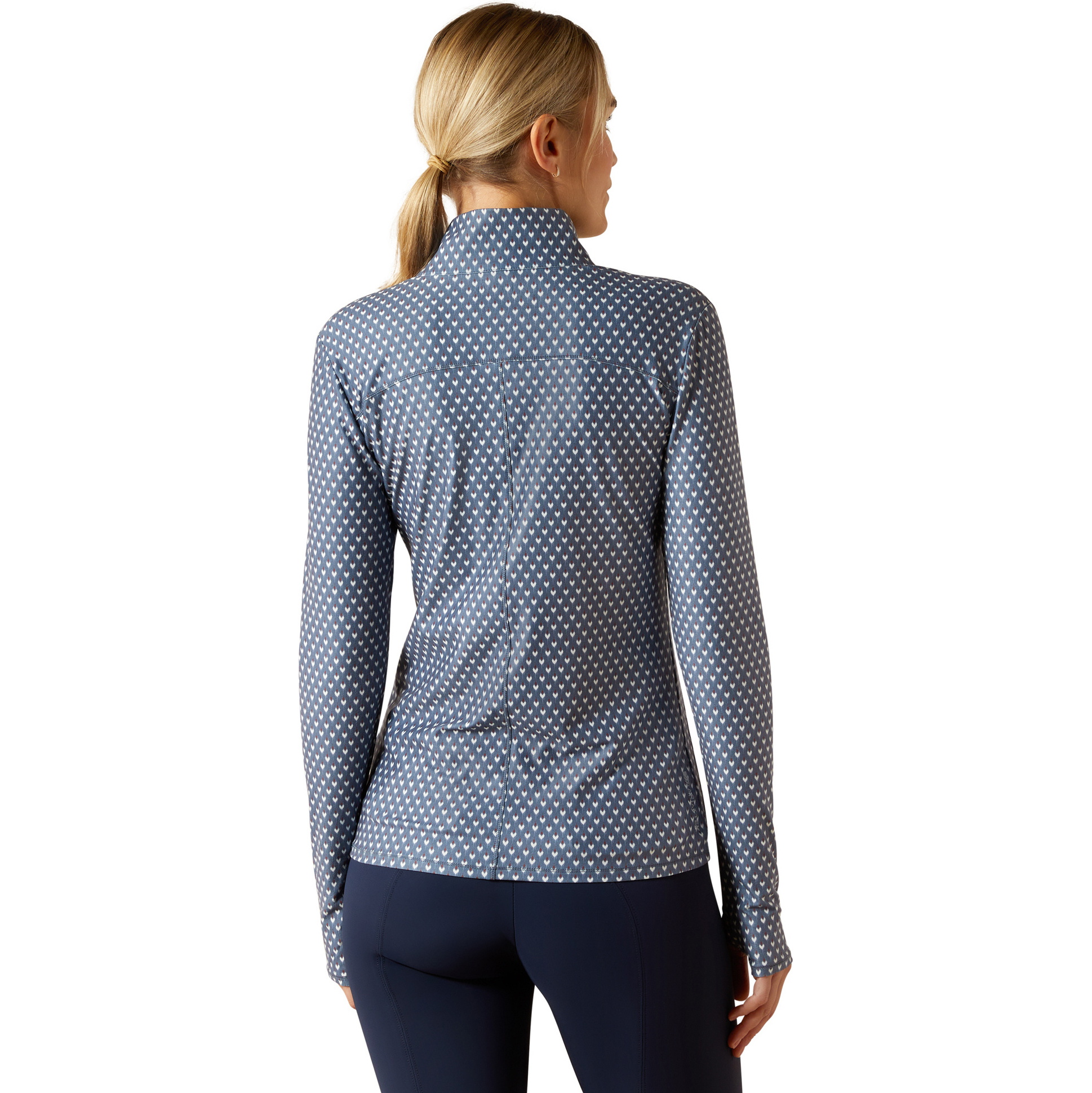 2025 Ariat Femmes Lowell 3.0 1/4 Zip Sous-couche 10062630 - China Blue Arrows